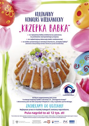 Plakat informujący o konkursie Krzepka babka