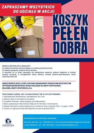 Plakat z informacjami o akcji