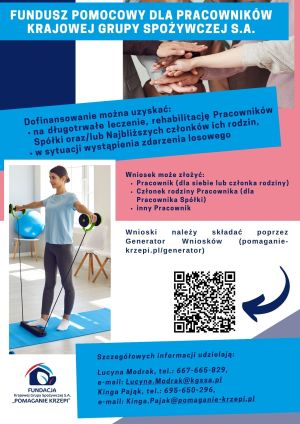 Plakat z informacjami o Funduszu pomocowym 1