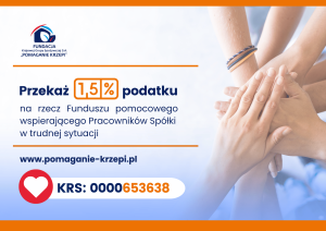 Ulotka zachęcająca do przekazania 1,5% podatku