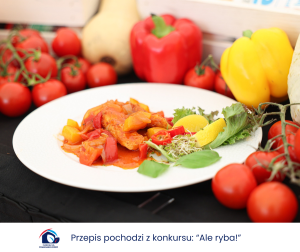 Aromatyczna ryba w brzoskwiniach