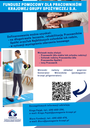 Plakat z informacjami o Funduszu pomocowym 1