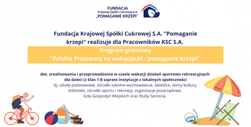 Plakat Polskie przetwory na wakacjach! – pomaganie krzepi